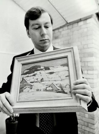 Depressed market, Geoffrey Joyner, vice-president of Sotheby Parke Bernet, shows A