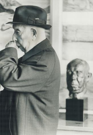 Mourning friend Lawren Harris at Kleinburg yesterday is Group of Seven painter A