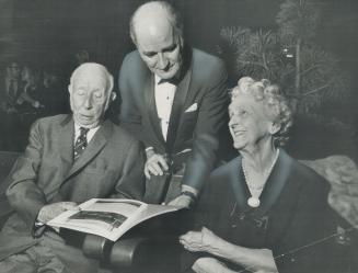 Guests of honor at the opening of the Tom Thomson exhibition at the Art Gallery included 89-year-old artist A