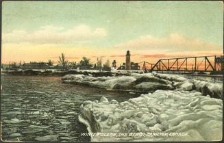 Winter scene, The Beach, Hamilton, Canada
