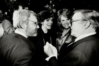 Above, guest of honor, Gene Kelly, flanked by producer Norman Jewison and actresses Anne Bancroft and Jane Fonda