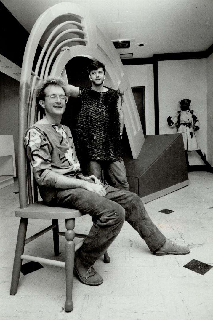 Chromaliving: Tim Jocelyn (left) with artist Andy Fabo in 1983