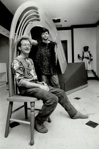 Chromaliving: Tim Jocelyn (left) with artist Andy Fabo in 1983