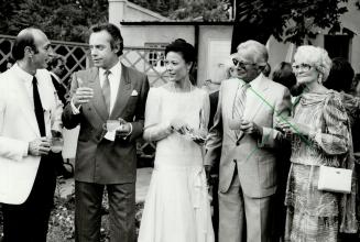At left, ballet luminaries Hazaros Surmeyan and Karen Kain with her husband, Ross Petty