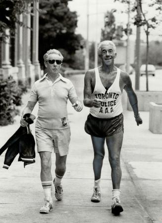 Septuagenarians Mayor Gus Harris, retired policeman Art Keay on 15-mile stroll