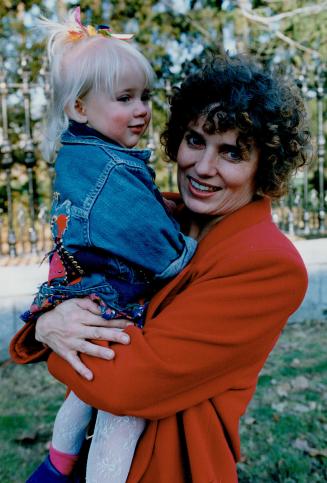 Maggie's daughter. Bright fall day in Ottawa saw Margaret Kemper, Pierre Trudeau's former wife, out walking with daughter Alicia, 22 months, near Ottawa home