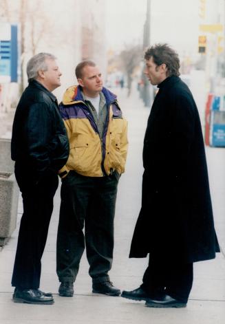 Sheldon Kennedy (right), Darryl Bingham (centre), Barry Bingham