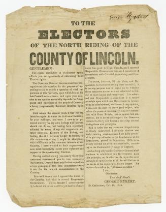 To the electors of the north riding of the county of Lincoln