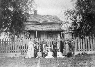 Crosson Family, 1870s, Toronto, Ontario. Image shows a group of adults and children posing for  ...