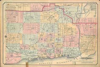 [Plate 1] Atlas of the city of Toronto and vicinity from special survey founded on registered plans and showing all building and lot numbers.