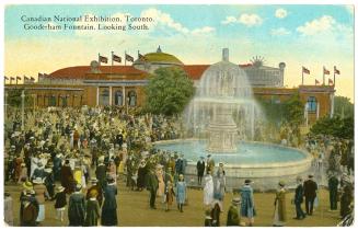 Canadian National Exhibition, Toronto. Gooderham Fountain, Looking south