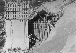 Bloor Street Viaduct under construction, east approach looking north, Nov