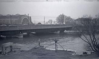 Lakeshore Boulevard W., bridge over Humber River, looking southwest. Toronto, Ontario