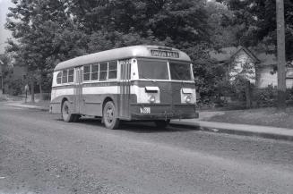 Roseland Bus Lines, bus #20, on Bushey Avenue, north side, looking northwest to Cliff St