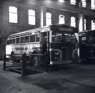 T.T.C., bus #1756, at Sherbourne Garage, Sherbourne St., northwest corner Esplanade East