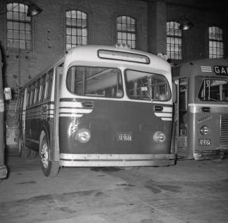 T.T.C., bus #1785, at Sherbourne Garage, Sherbourne St., northwest corner Esplanade East