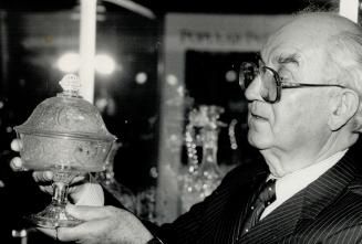 Clear view: Former Ontario solicitor-general John Yaremko with a piece of glass from his 1,100-piece collection on display at the Royal Ontario Museum
