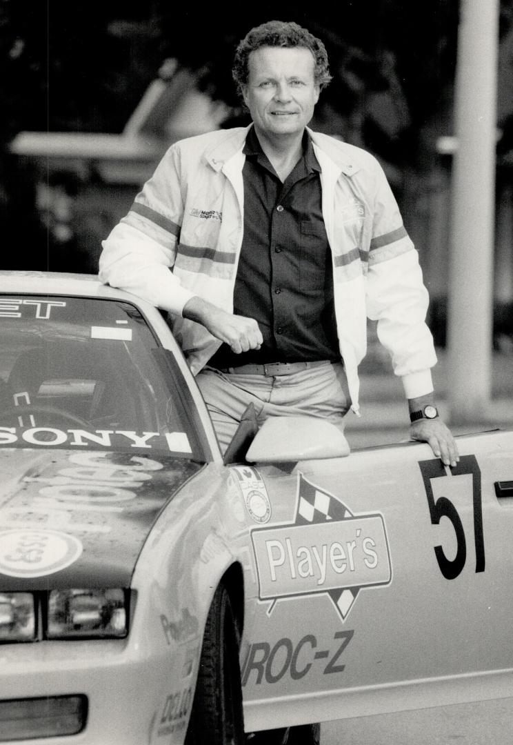 Motor-racing Ray Coffey of Willowdale with his Camaro IROC-Z