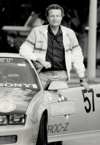 Motor-racing Ray Coffey of Willowdale with his Camaro IROC-Z