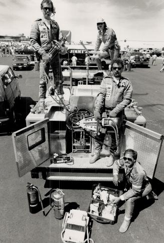 Rescue, Anyone? Members of the Horton Safety Team display some of their state of the art rescue and safety equipment