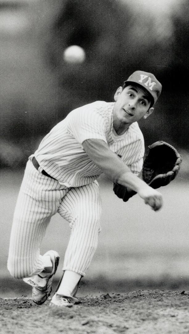 Great stuff: York Memo pitcher Claudio Marchese was almost flawiess, hurling a one-hitter in season opener against the Silverthorn Spartans