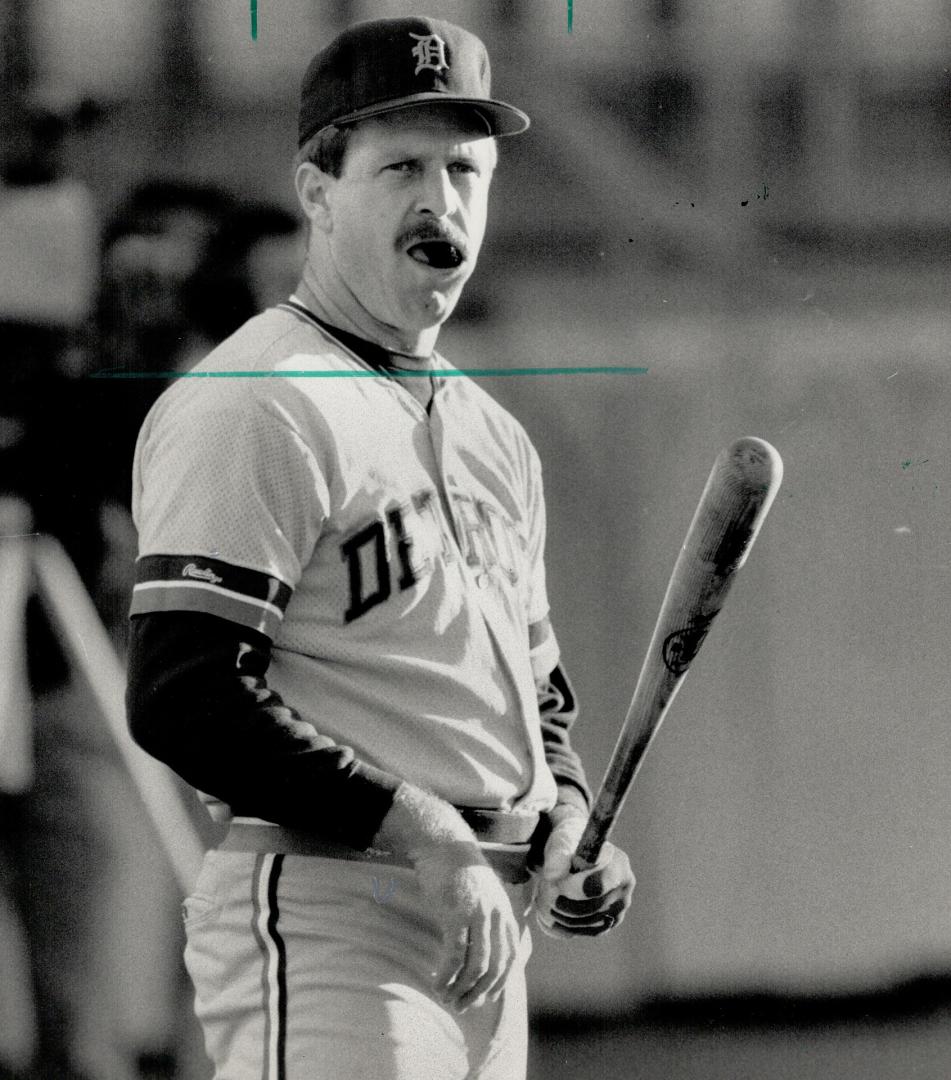 Tom Brookens carried a big bat - but a small