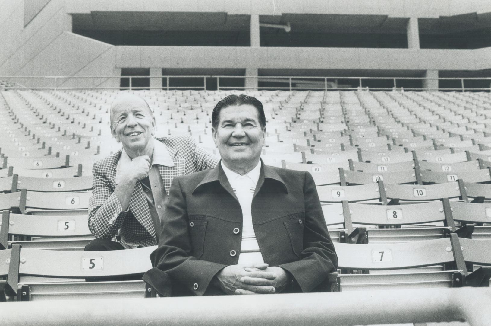 Pro Baseball officials Dick Butler (l) John Stevens