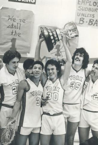 Victorious York Yeomen are all smiles afte capturing Ontario basketball title with 100-75 romp over Laurier