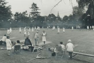 Lawn bowlers hold a tournament