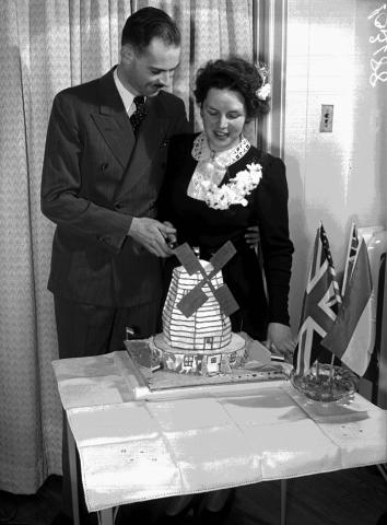 Dutch war bride with husband