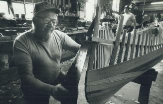 Eugene Holtforster is one of eight boat builders at the yard