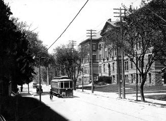 College Street, looking west to McCaul Street, showing University of Toronto Engineering Building