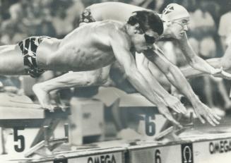 Australia's Peter Dawson hits water on way to Commonwealth record in heat of 400-metres medley