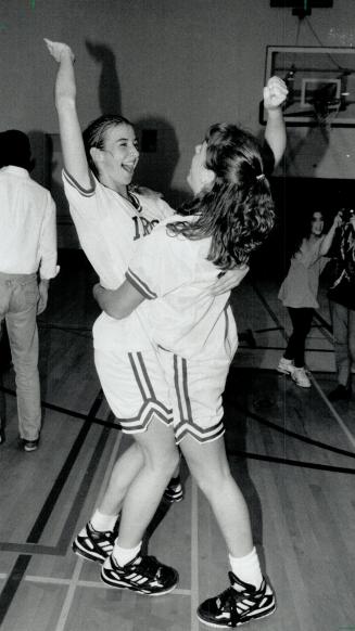Irish luck: Sarnia players celebrates basketball win