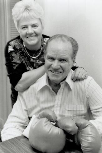 Knockout honor: Sonny Thomson, with wife Joan behind all the way, has scored the biggest victory of his ring career with his Induction into the Canadian Boxing Hall of Fame