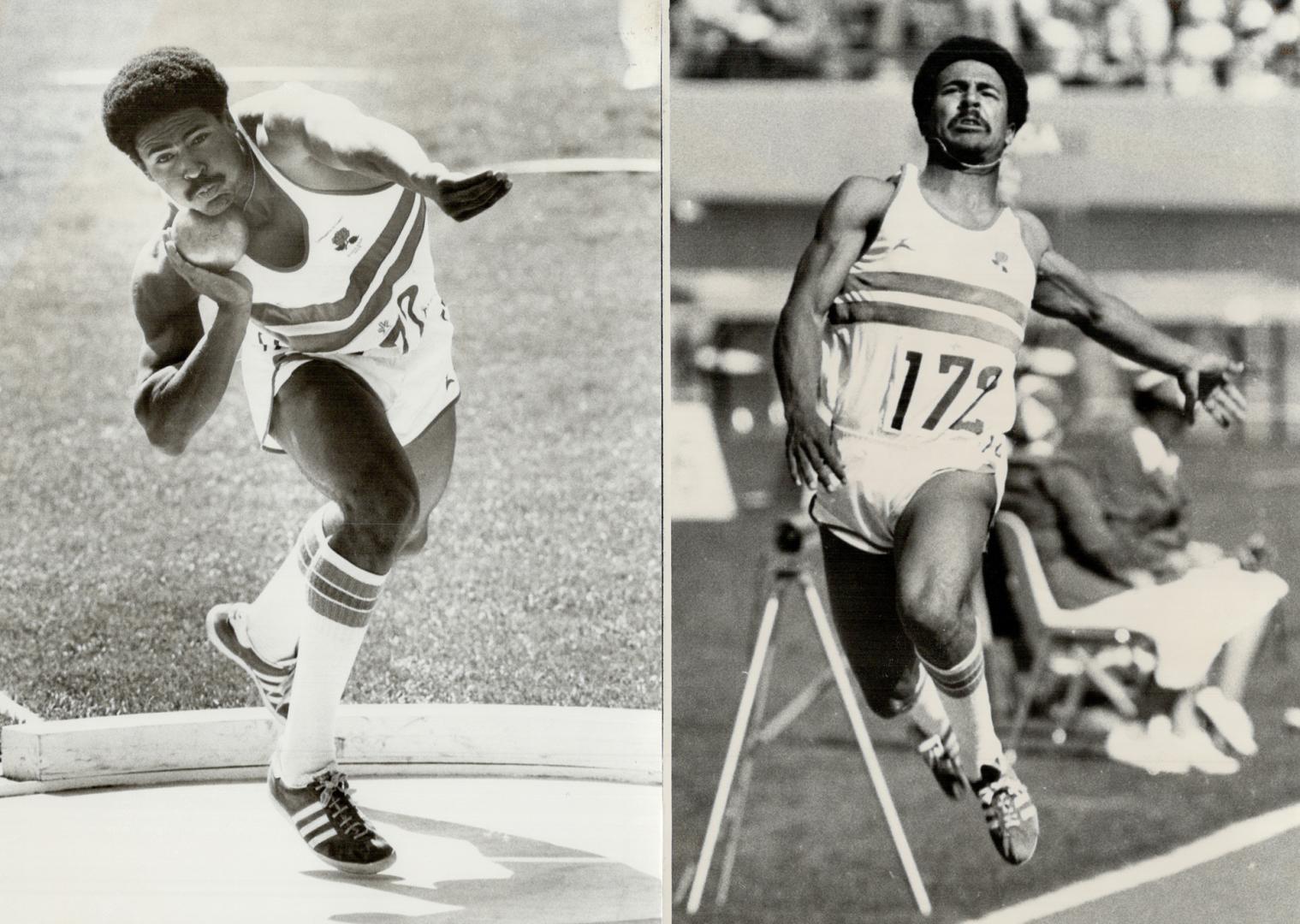 August 7th. Edmonton. Frances Daley Thompson of England broke a world record for the number of points accumulated in the first day of the decathalon. (...)