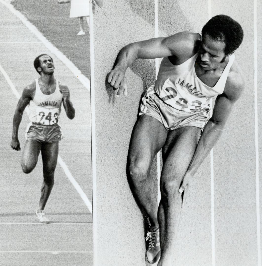 An eventful track meet for Donald Quarrie of Jamaica