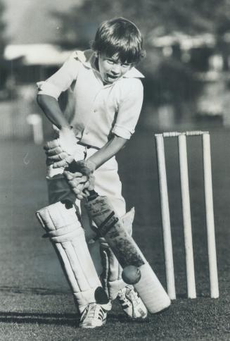 Life's blood of the Toronto Cricket, Skating and Curling club is young batsmen like 8-year-old Todd Johnson