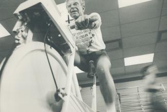 Bill Lindo, who turns 70 next month, keeps in shape by running 60 miles a week and sweating it out on a stationary bike