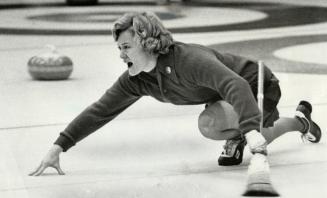 Diane Ranken, the first woman skip in the Imperial Life bonspiel, split her first two games
