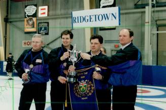 Heir curlers: Ontario's best-from left, Jim Brackett, Bob Rumfeldt, Larry Smyth and Bob Ingram - get hands on hardware they'd been eyeing