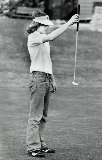 Curt Warden, 16, lines one up