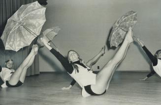Nancy Suuban of Estonian Girls' Gym Club in umbrella dance