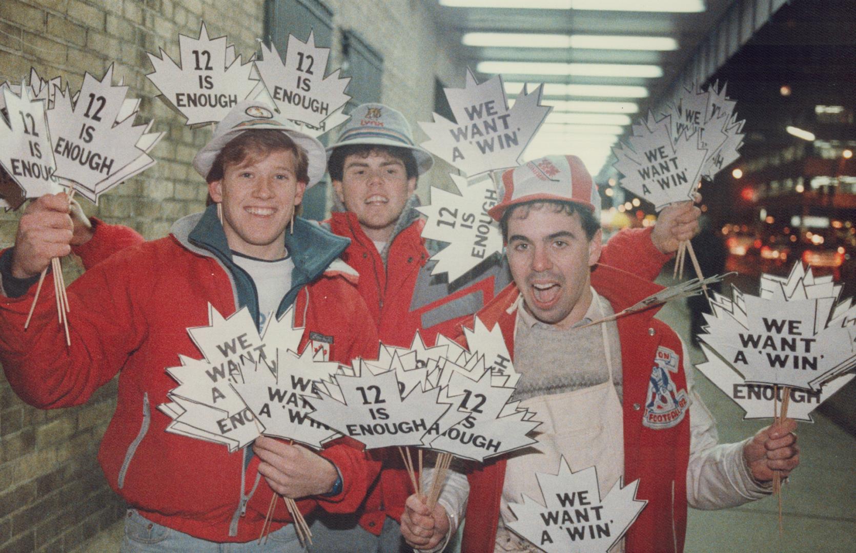 An attempt by three Burlington fans to change the fortunes of the Leafs failed last night as Toronto lost 5-4 to Quebec