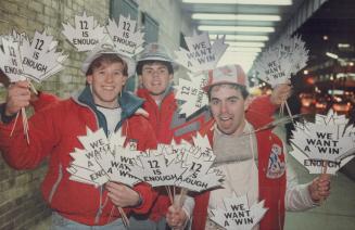 An attempt by three Burlington fans to change the fortunes of the Leafs failed last night as Toronto lost 5-4 to Quebec