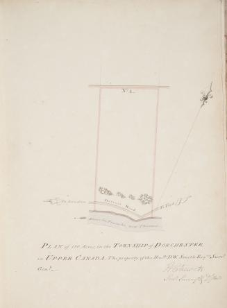 Plan of 120 acres in the township of Dorchester in Upper Canada the property of the Honble