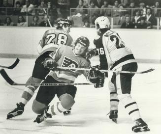 Brian Propp (Flyers) and Barry Melrose (Leafs)
