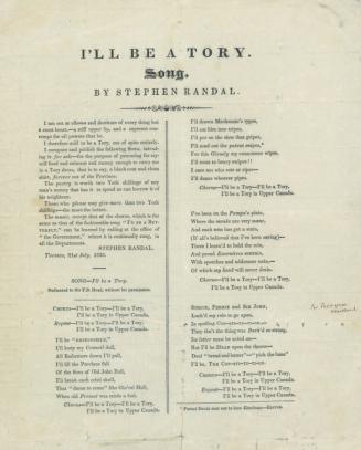 I'll Be a Tory : song
