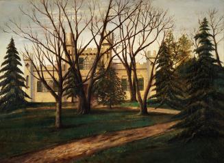 Historic photo from 1860 - Castlefield - between Yonge Street and Duplex - oil painting by Margaret Jackes in North Toronto