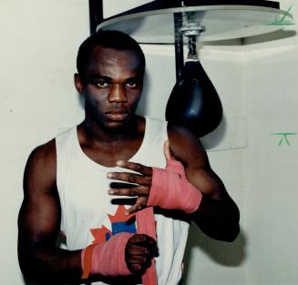 Ready for Olympics: Light-heavyweight Egerton Marcus, whose mother was women's middleweight champion of Guyana, has his sights set on the 1988 Olympics in Seoul